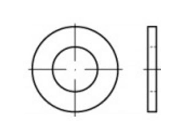 Aluslevy Sisähalkaisija: 2,7 mm DIN 125 Teräs 200 kpl TOOLCRAFT 105346