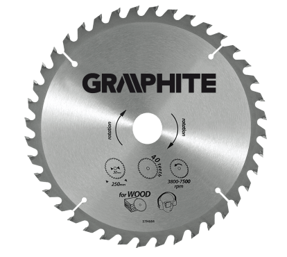 Grafitgrafit cirkelsågblad 160x30mm, 48 tänder - 55H603