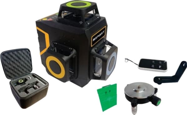 365 Smart-akku Itsetasaava 3-säteen 360° laser, vihreä säde jopa 30m, SMART [SM-06-03030GM] 4.0Ah/3.7V, Li-ioni