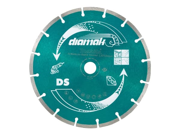 Makita Diamak - Skärskiva i diamant - för betong, marmor, slate, soft brick, cement brick - 115 mm