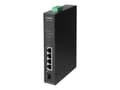 Miniatyrbild 1 av 5: Edimax IGS-1105P - Switch - 4 x 10/100/1000 (PoE+) + 1 x Gigabit SFP - DIN-skenmonterbar, väggmonterbar - PoE+ (120 W)