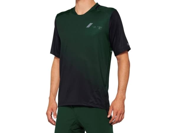 100% Men's T-Shirt 100% CELIUM Jersey Short Sleeve Forest Green Black Size. M (NEW 2022)