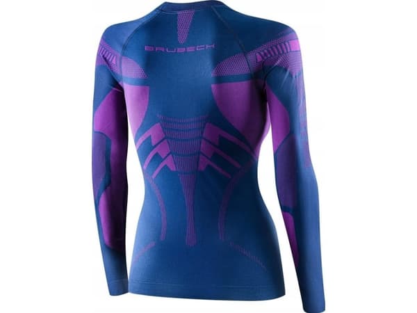 Brubeck LS15690 Sweatshirt för kvinnor DRY jeans/lila XL