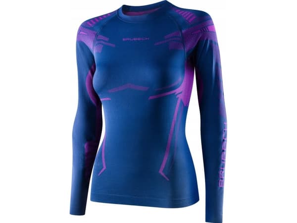 Brubeck LS15690 Sweatshirt för kvinnor DRY denim/lila M