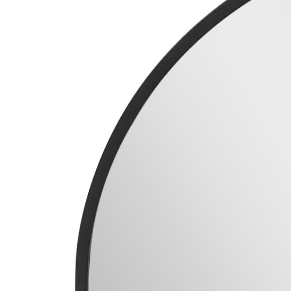 Väggspegel Corato 40x80 cm svart oval [en.casa]