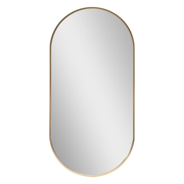 Väggspegel Corato 40x80 cm guld oval [en.casa]