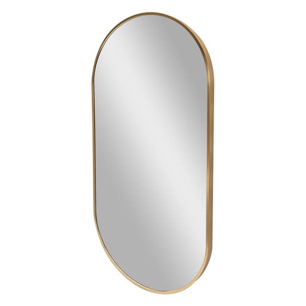 Väggspegel Corato 40x80 cm guld oval [en.casa]