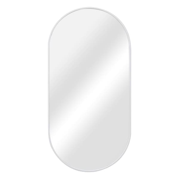 Väggspegel Corato 40x80 cm vit oval [en.casa]