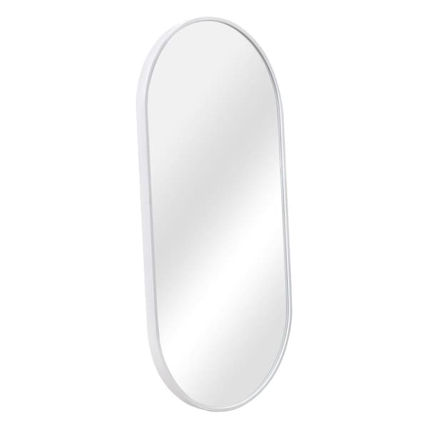 Väggspegel Corato 40x80 cm vit oval [en.casa]