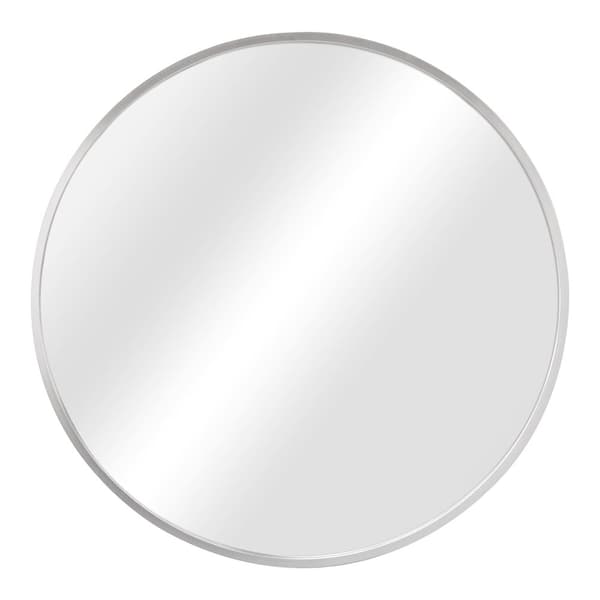 Väggspegel Modugno Ø50 cm rund silver [en.casa]