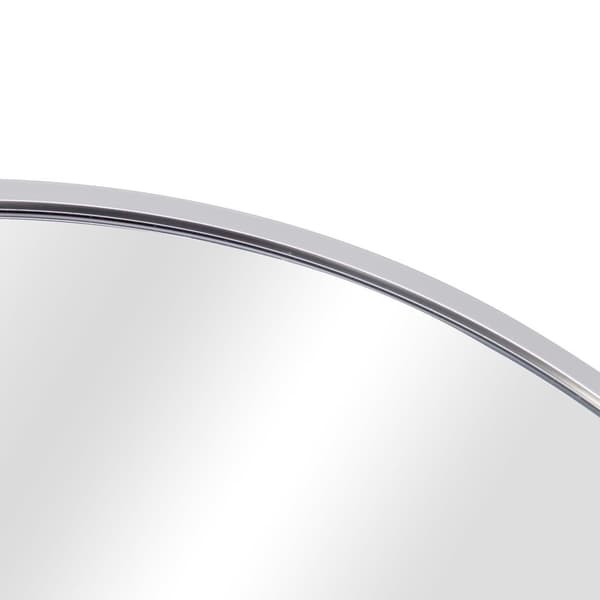 Väggspegel Modugno Ø50 cm rund silver [en.casa]