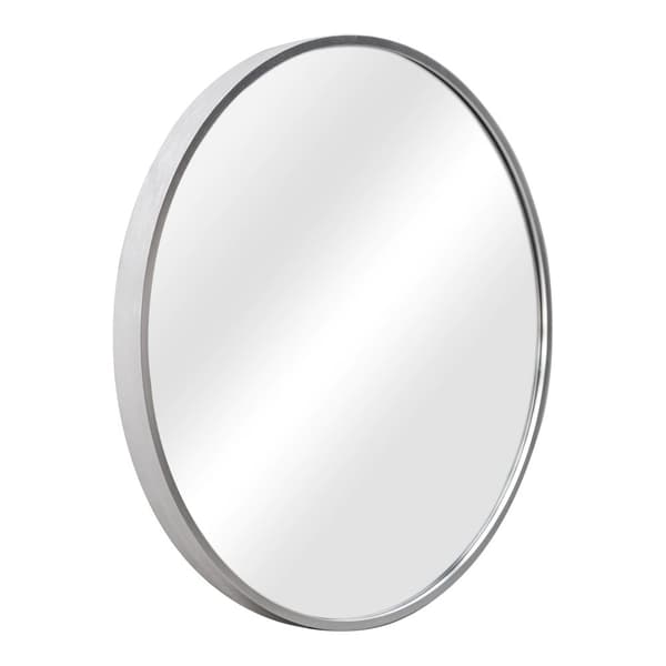Väggspegel Modugno Ø50 cm rund silver [en.casa]