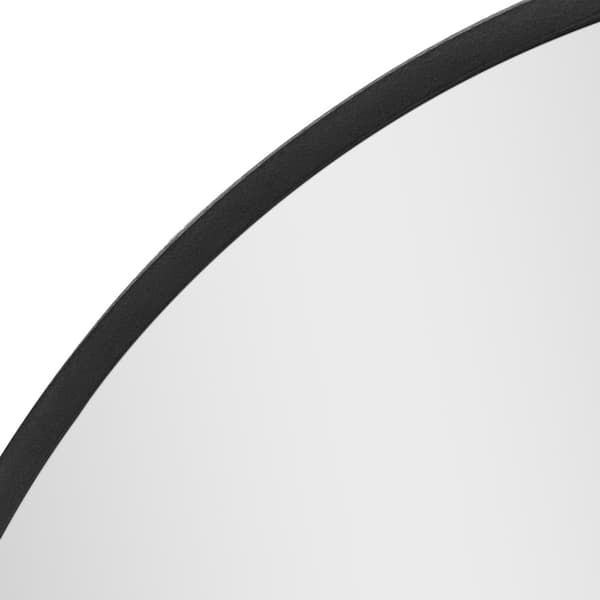 Väggspegel Modugno Ø60 cm rund svart [en.casa]