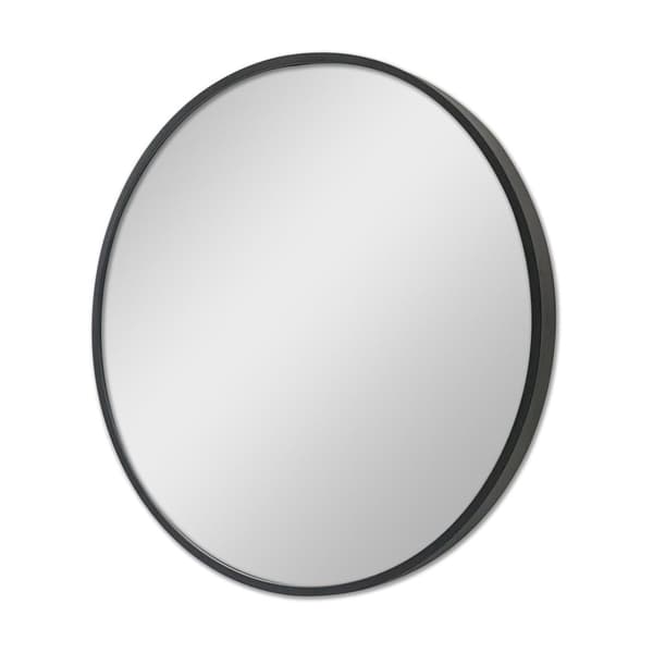 Väggspegel Modugno Ø60 cm rund svart [en.casa]