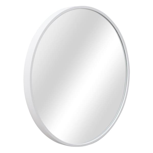Väggspegel Modugno Ø60 cm rund vit [en.casa]