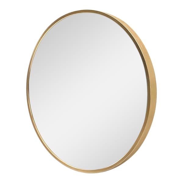 Väggspegel Modugno Ø60 cm rund guld [en.casa]