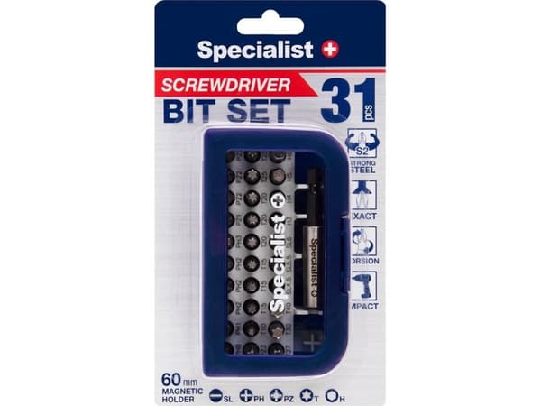 Specialist+ SPECIALIST+ twisting bit set, 31 pcs.