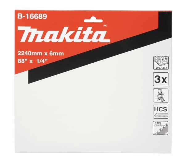 Makita - Bandsågsblad - för trä - 3 delar - längd: 2240 mm - bredd: 6 mm - för Makita LB 1200 F