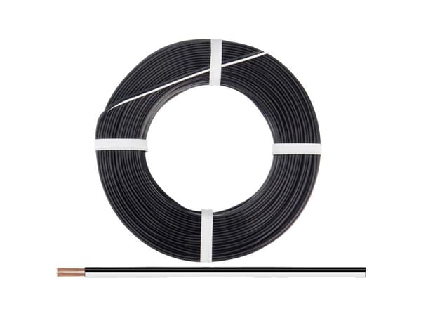 Donau Elektronik 250-15-25 Johdin 2 x 0,50 mm² Musta/valkoinen 25 m