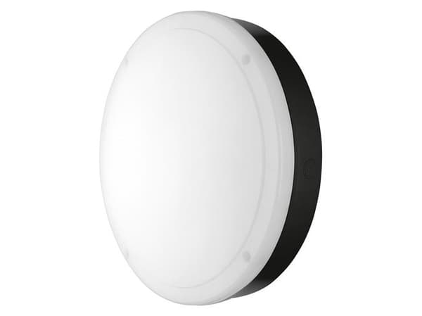 LEDVANCE Surface Bulkhead Outdoor 300mm 1400lm 15W 830 IP65 IK10 sort