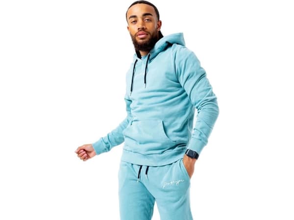 Justhype Justhype Acid Wash Hoody TWLR-137 Blue L