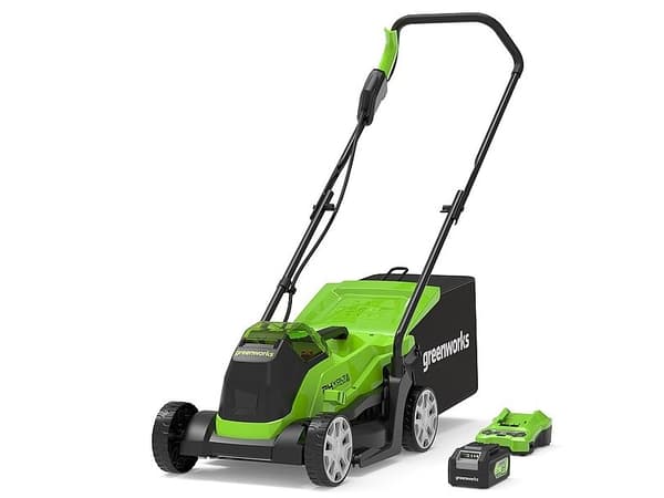 Greenworks 2516107UB, Gressklipper som man spaserer bak, 520 m², 33 cm, 2,5 cm, 7,5 cm, 520 m²