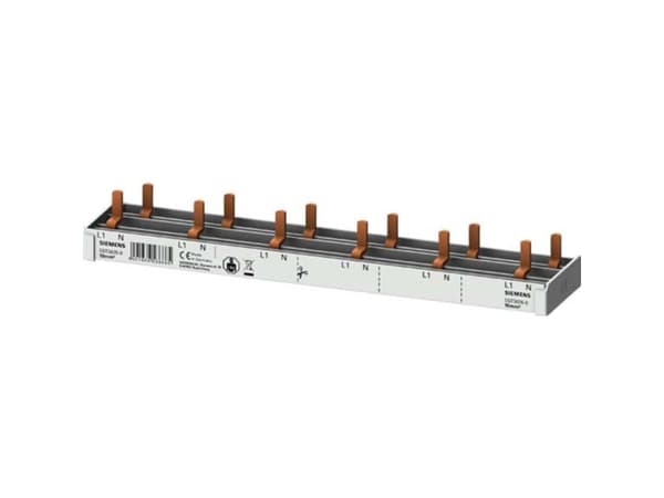 Kytkentäväylä 1P+N 10mm2 nasta 12 modulaarinen 6x (AFDD 5SM6 + 6x 5SV1 / 5SL60) täysi eristys 5ST3676-0