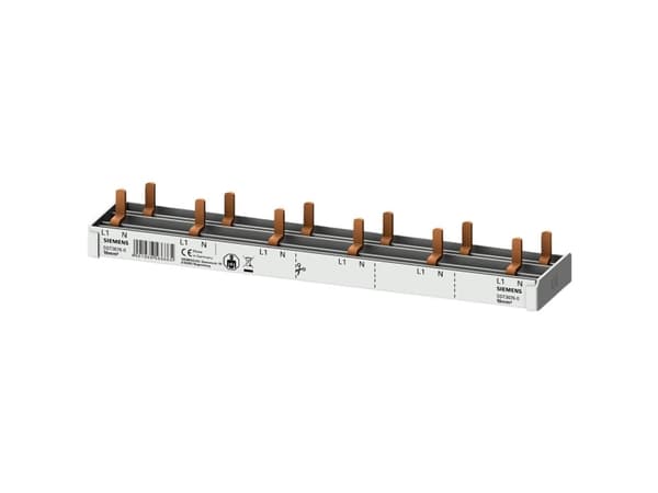 Kytkentäväylä 1P+N 10mm2 nasta 12 modulaarinen 6x (AFDD 5SM6 + 6x 5SV1 / 5SL60) täysi eristys 5ST3676-0
