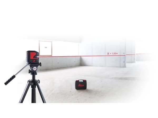 Leica Lino L2, 25 m, 0,2 mm/m, 4°, 80 m, Horisontal/vertikal, Rød
