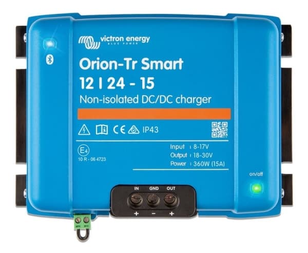Victron Energy Orion-Tr Smart 12/24-15A 360 W invertteri til biler (ORI122436140)