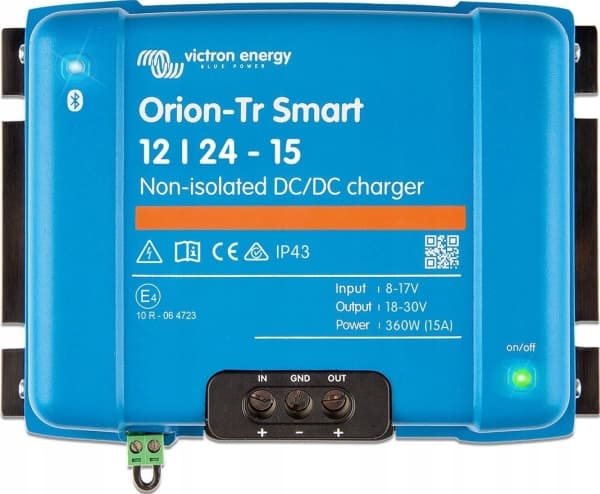 Victron Energy Orion-Tr Smart 12/24-15A 360 W invertteri til biler (ORI122436140)