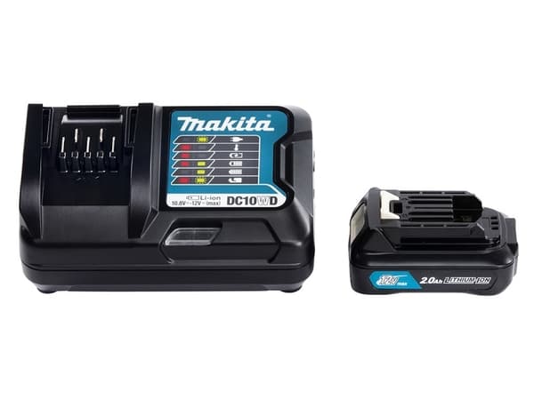Makita batteri og lader, 1 x 12 V/2,0 Ah
