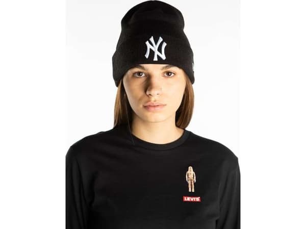New Era MLB ESSENTIAL CUFF 728 BLACK - - uniseks - czarny