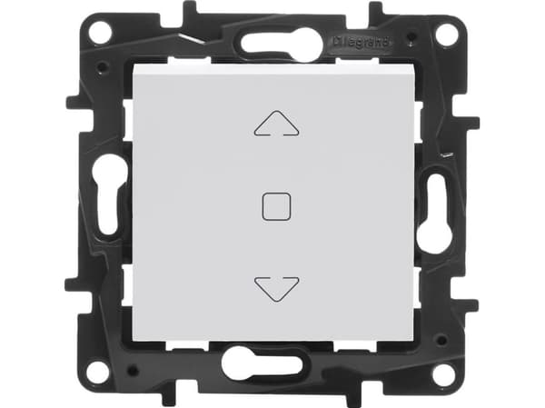 Legrand Niloe Step Roller shutterin ohjauskytkin 3-asentoinen - ylös, pysäytys, alas 6 AX valkoinen 863144