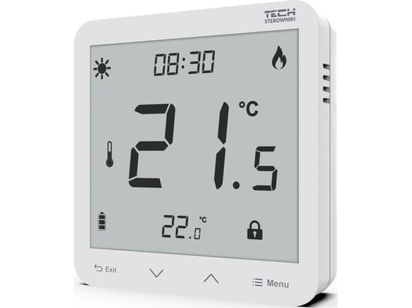Tech Controller ST-297V3 rum dual-mode infälld (3 mm glas) vit