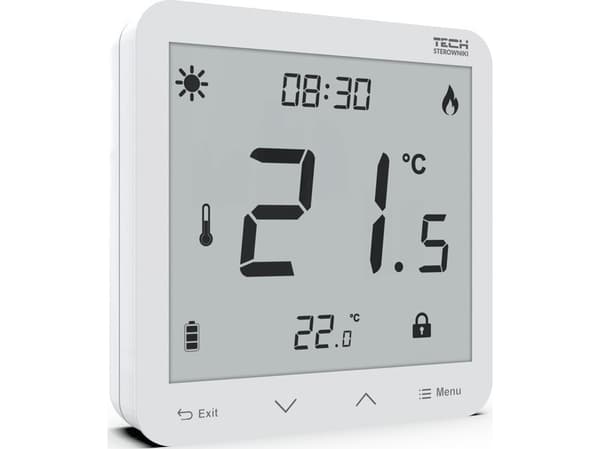 Tech Controller ST-297V3 rum dual-mode infälld (3 mm glas) vit