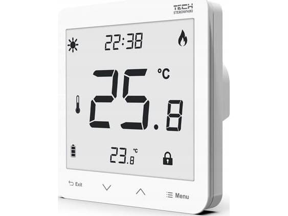 Tech Controller ST-297V3 rum dual-mode infälld (3 mm glas) vit