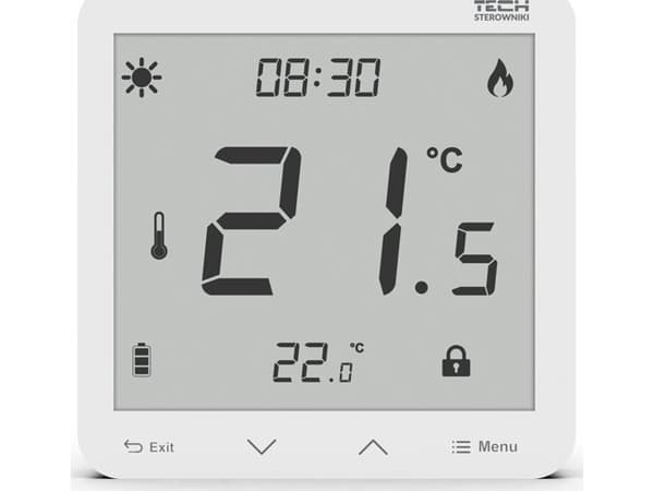 Tech Controller ST-297V3 rum dual-mode infälld (3 mm glas) vit