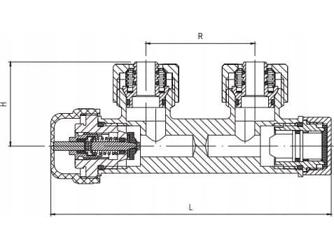 Perfexim PHA-036G Thermostat kit. angular with the following preliminary to the heating connection, graphite
