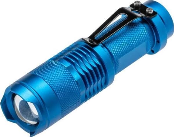 Högert Technik Flashlight Aluminum Pocket Flashlight, 1 * AA/1 * 14500 3.7v (without battery), 5W, 250lm, IP20,200m