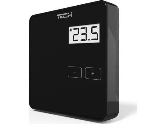 Teknisk kabelansluten rumsregulator med två tillstånd för L-10 R-10b strip svart