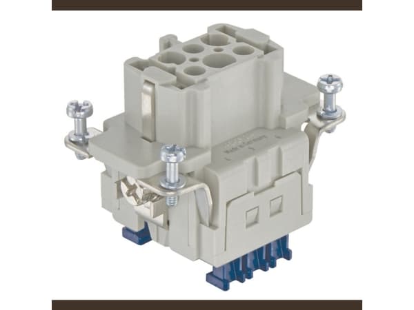 HARTING Connector (insert) (0.14-2.5 mm2) 6 + PE female 500V 16A Han ES Press 09330062748