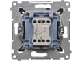 Miniatyrbild 3 av 3: Simon 54 LED-upplyst tvåvägsbrytare (modul) 10AX 250V snabbkoppling, svart matt DW6L.01/49