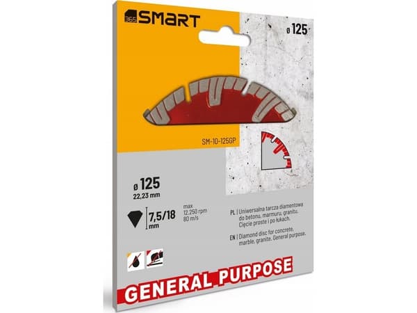 Smart diamantsköld för allmänna ändamål 125 mm SM-10- 125GP