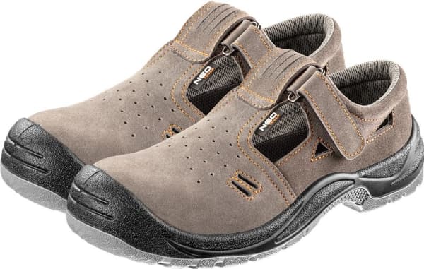 Suede work sandals, S1 SRC, size 44