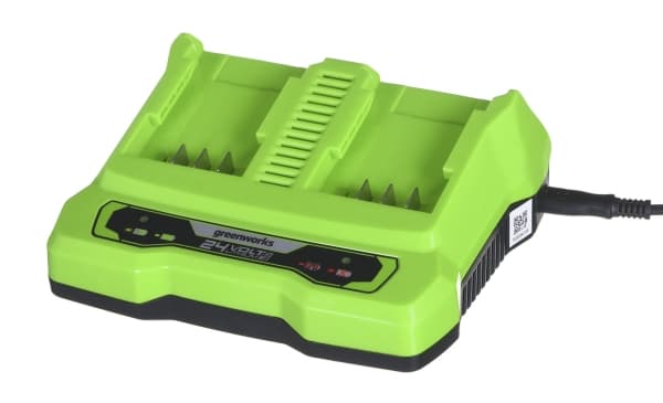 Greenworks 24V adowarka 2A dual slot G24X2UC2 - 2931907, Batteriladdare, Greenworks, Grön, AC, Litium-Ion (Li-Ion), 24 V