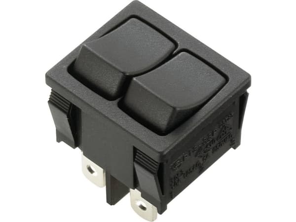 TRU COMPONENTS 1588077 Vippekontakt TC-R13-33PAA-02 250 V/AC 6 A 2 x Off/On Klikkende 1 stk