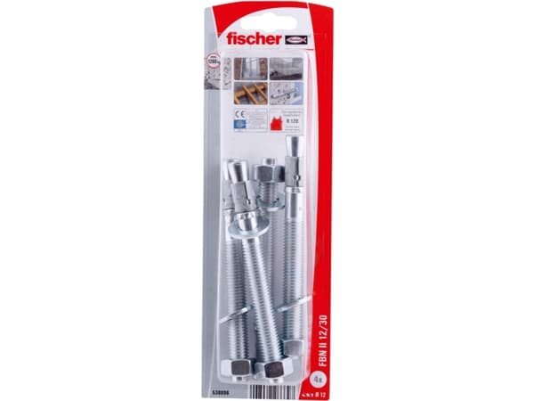 Fischer 538896, Paisunta-ankkuri, betoni, M12, 109 mm, 1,2 cm, 10 cm, 10 cm