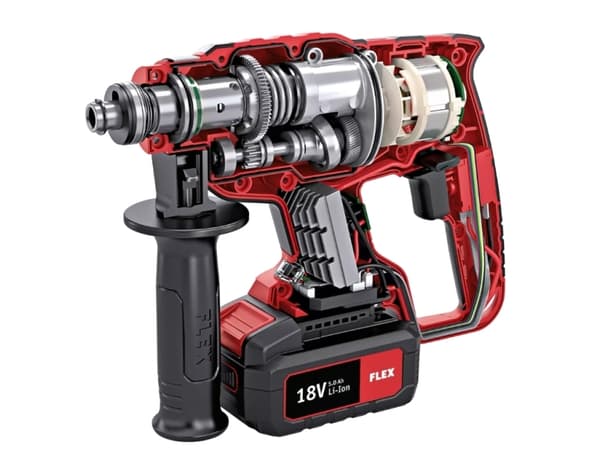 Flex CHE 18.0-EC, SDS Plus, Sort, Rød, Børsteløs motor, 1,8 cm, 1400 RPM, 4500 RPM