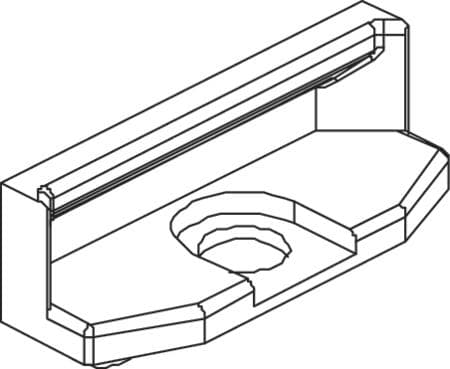 CUBIC Stängningsfäste 1180-0001, för dörrar med 2 - 3 - 4 - 5 - 6 - 8 och 10 moduler